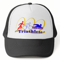 Triathlete SWIM RUN BIKE Trucker Hat