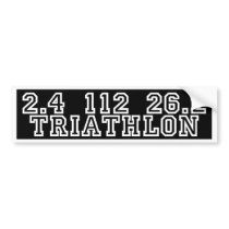 Triathlon bumper stickers