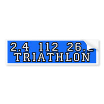 Triathlon bumper stickers