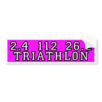Triathlon bumper stickers