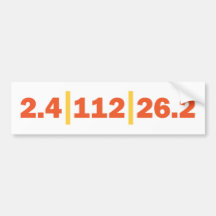 Triathlon Bumper Sticker 2.4 112 26.2