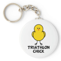 Triathlon Chick Keychains