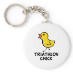 Triathlon Chick Keychain