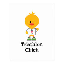 Triathlon Chick Postcard