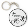 triathlon circle icon key chain