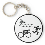 triathlon circle icon key chain