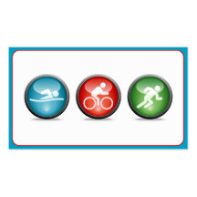 Triathlon Coach Business Card (blue)