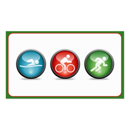 Triathlon Coach Business Card (green)