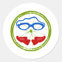 Triathlon cool artistic design stickers