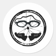Triathlon cool artistic design stickers