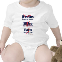 Triathlon Daddy Baby Bodysuits