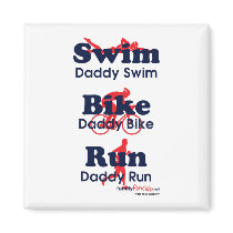 Triathlon Daddy Fridge Magnet