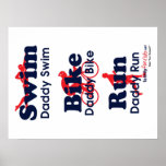 Triathlon Daddy Poster