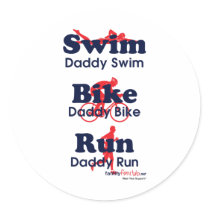 Triathlon Daddy Stickers