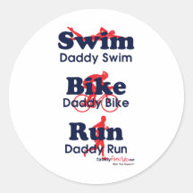 Triathlon Daddy Stickers