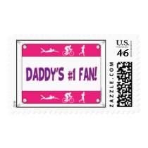 Triathlon Daddy's #1 Fan postage