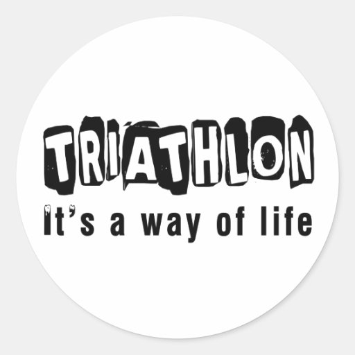 Triathlon It's a way of life Round Sticker