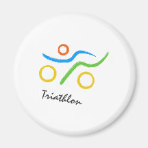 Triathlon logo refrigerator magnet