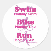 Triathlon Mommy Stickers