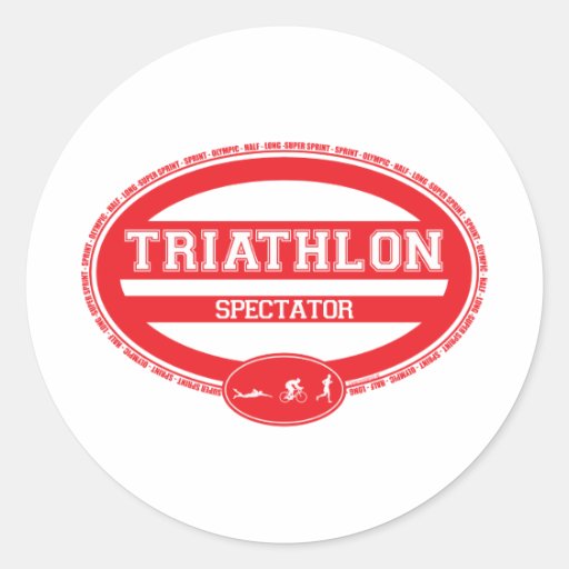 Triathlon Oval Stickers