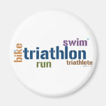 Triathlon Text Refrigerator Magnets