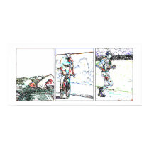 Triathlon Triptych - Line posters