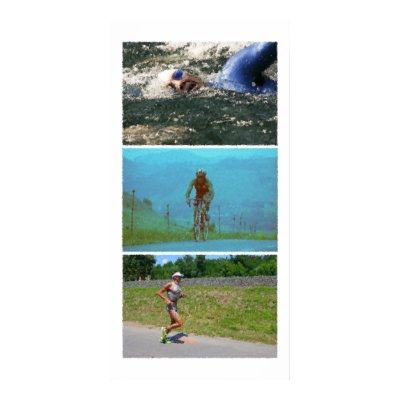Triathlon Triptych - Painting Posters by atozoriginals