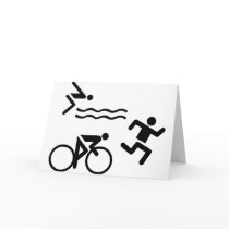 Triatholon - running swimming cycling cards by Tomaniac Triatholon - running swimming cycling cards