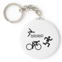 Triatholon - running swimming cycling keychains