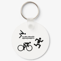 Triatholon - running swimming cycling keychains by Tomaniac Triatholon - running swimming cycling keychains