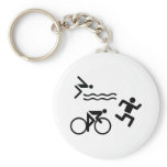 Triatholon - running swimming cycling keychains