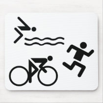 Triatholon - running swimming cycling mouse mats