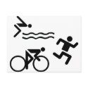 Triatholon - running swimming cycling postcards
