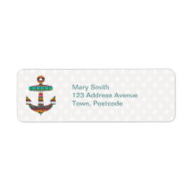 Tribal Anchor Custom Return Address Labels