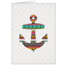 Tribal Anchor Greeting Card