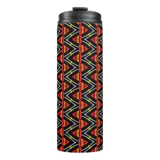 Tribal Arrowheads Chevron Pattern in Red and Black