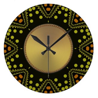  Black White Tribal Designs Customizable Wall Clocks