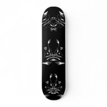 Tribal Artwork Skateboard - Black & White