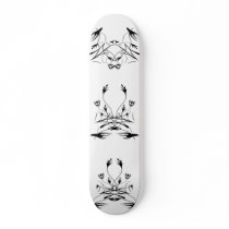 Tribal Artwork Skateboard - Black & White #2