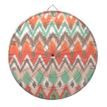 Tribal aztec chevron zig zag ikat chic pattern dartboard