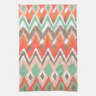 Tribal aztec chevron zig zag stripes chic pattern hand towels