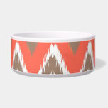 Tribal aztec chevron zig zag stripes chic pattern pet food bowls