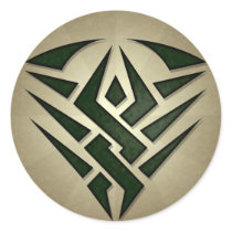 Tribal Badge Round Sticker by jamieco Tribal Badge Round Sticker