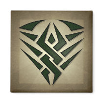 Tribal Badge Square Magnet magnets