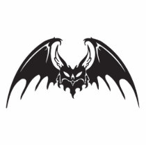 tribal bat design photo sculpture
