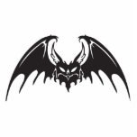 tribal bat design photo sculpture