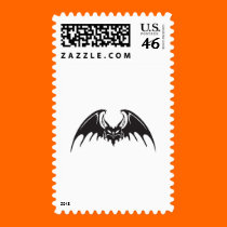 tribal bat design postage