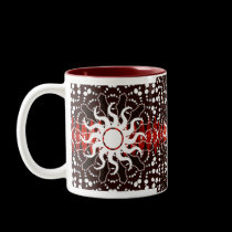 Tribal Batik Sun Mug mugs