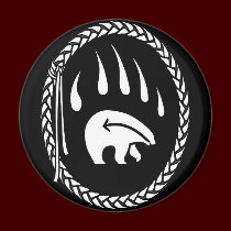 Tribal Bear Art Fridge Magnet Wildlife Art Gifts magnets