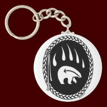 Tribal Bear Art Key Chain First Nations Bear Gifts keychains